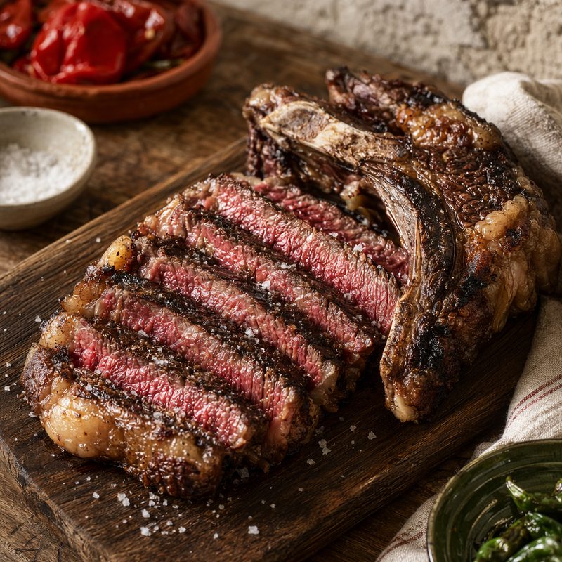 Txuleta a la brasa, especialidad del asador
